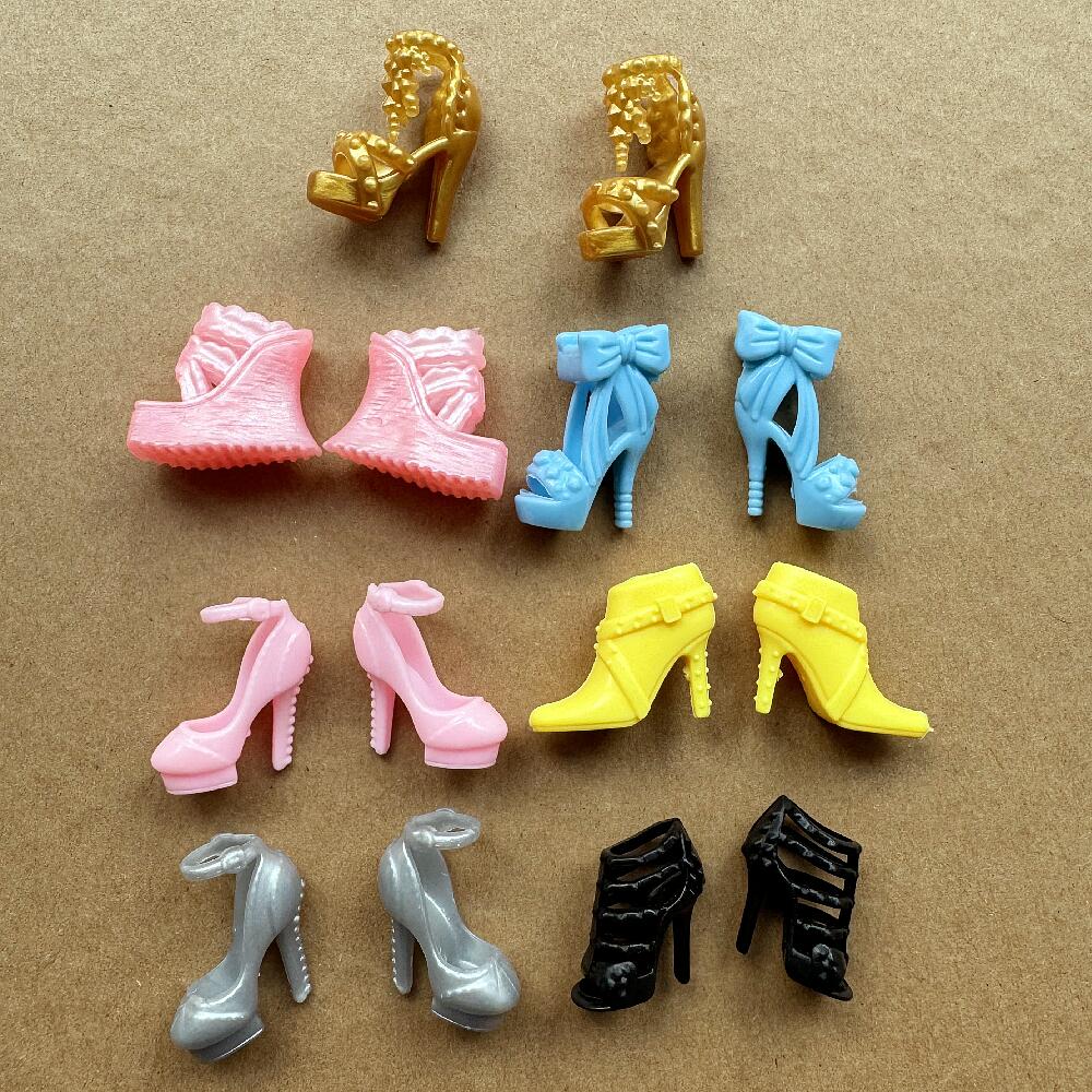 Vintage Collectible Barbies - 1/6スケール ヴィンテージ ハイヒール ファッション ロングブーツ バービー人形用シューズ
