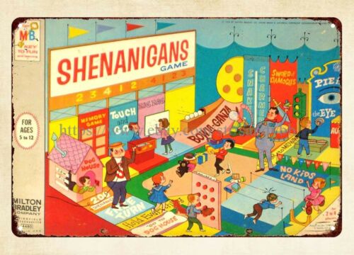 Vintage Collectible Stores - シェナニガンズ ボードゲーム 1964年製 メタルティンサイン ヴィンテージコレクタブル ホームデコレーション