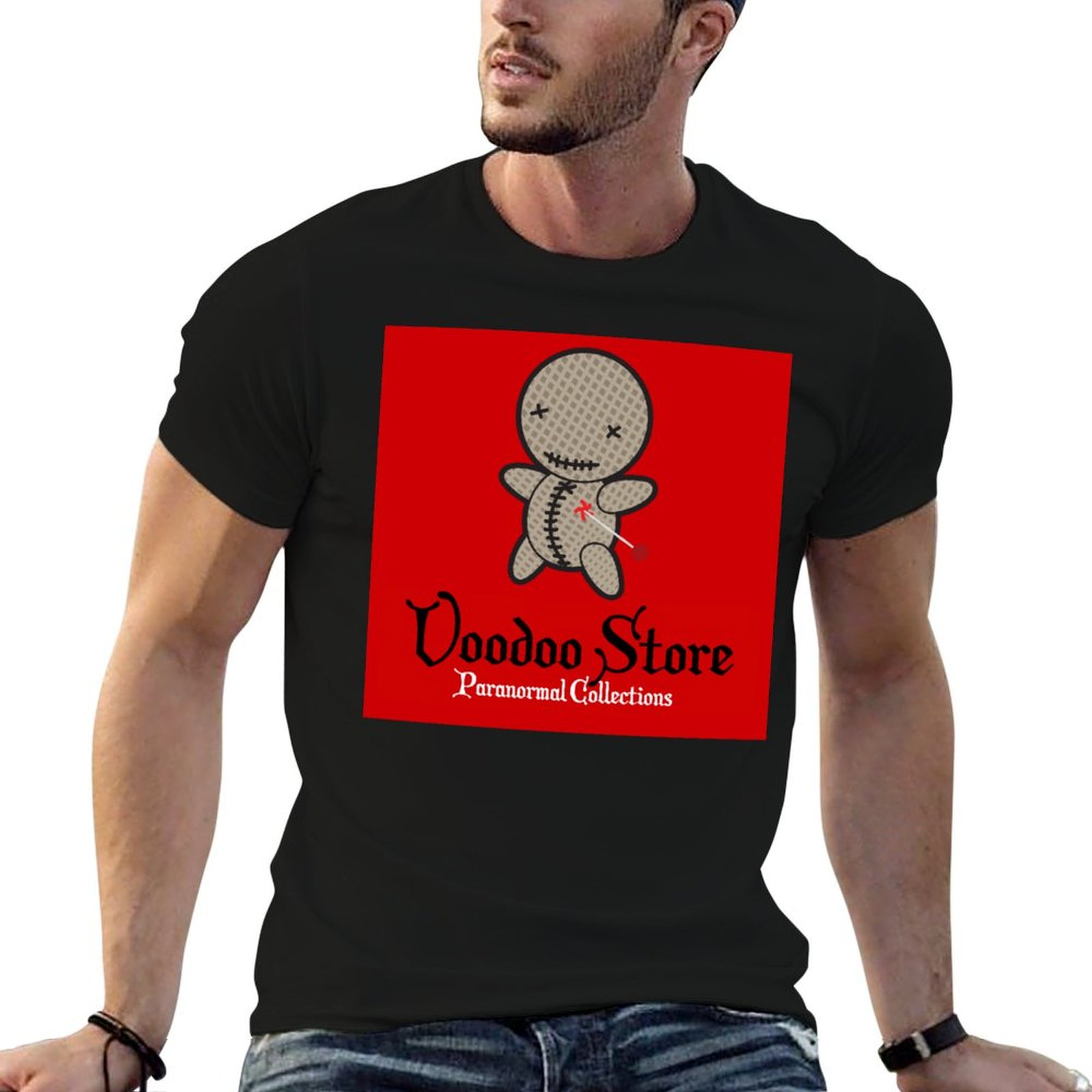 Vintage Collectible Stores - ブードゥー教の店の超常現象コレクション # 6 Tシャツ ヴィンテージプリント クルーネックTシャツ