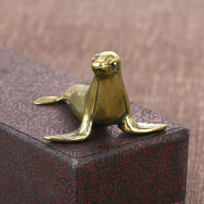 Vintage Collectible Christmas Ornaments - 真鍮シールデスク装飾動物銅金属装飾置物ヴィンテージ家の装飾工芸品コレクション装​​飾品