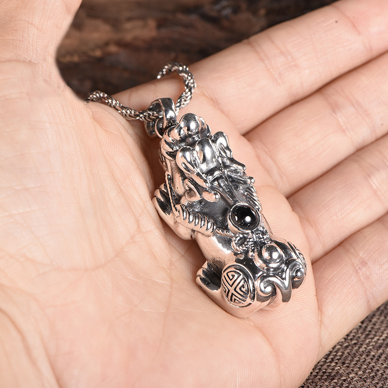 Pixiu-男性用ペンダントネックレス,ヴィンテージ,「富の - Vintage Collectible Coins のレビューと価格