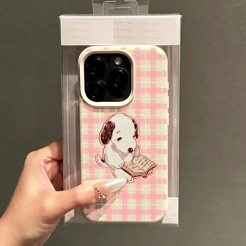 かわいいヴィンテージブック犬ライチ柄スマホケース Samsu - Vintage Collection のレビューと価格