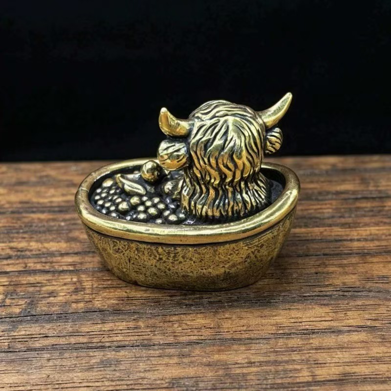 ヴィンテージ真鍮製ホームデコレーション、ハイランドカウとアヒ - Vintage Collectible Christmas Ornaments のレビューと価格