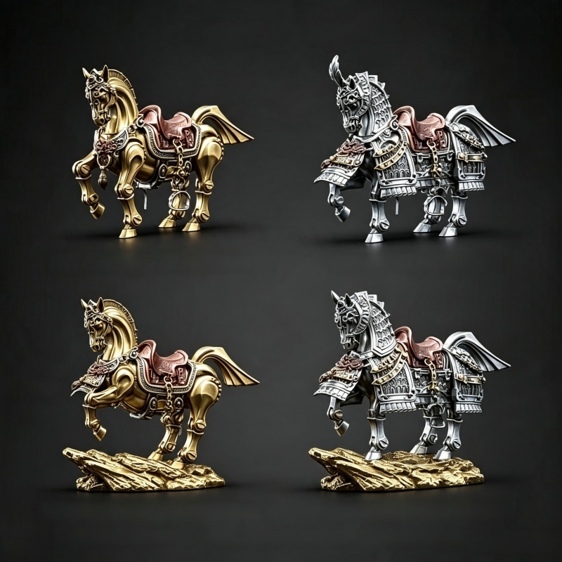 ヴィンテージブロンズメタル製神馬組立モデル手作りフィギュアコ - Vintage Collectible Christmas Ornaments のレビューと価格