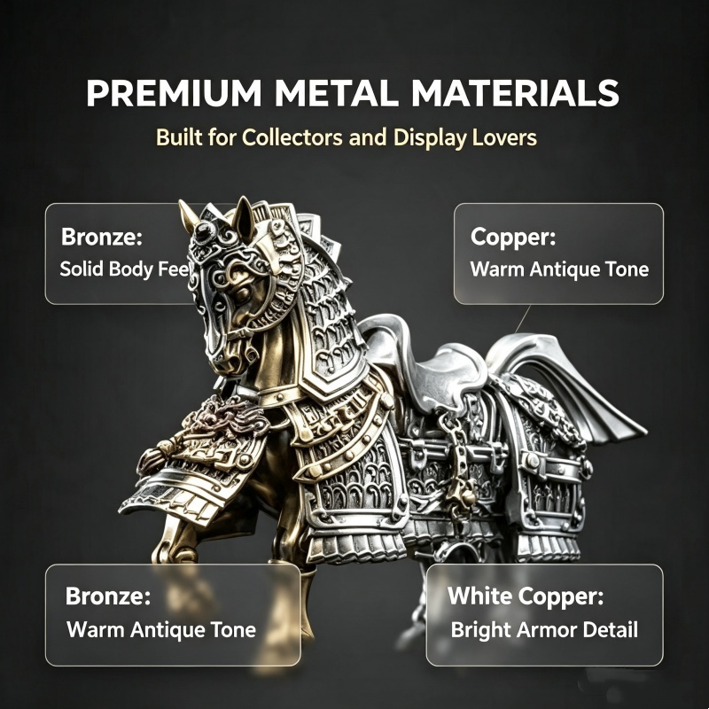 ヴィンテージブロンズメタル製神馬組立モデル手作りフィギュアコ - Vintage Collectible Christmas Ornaments のレビューと価格