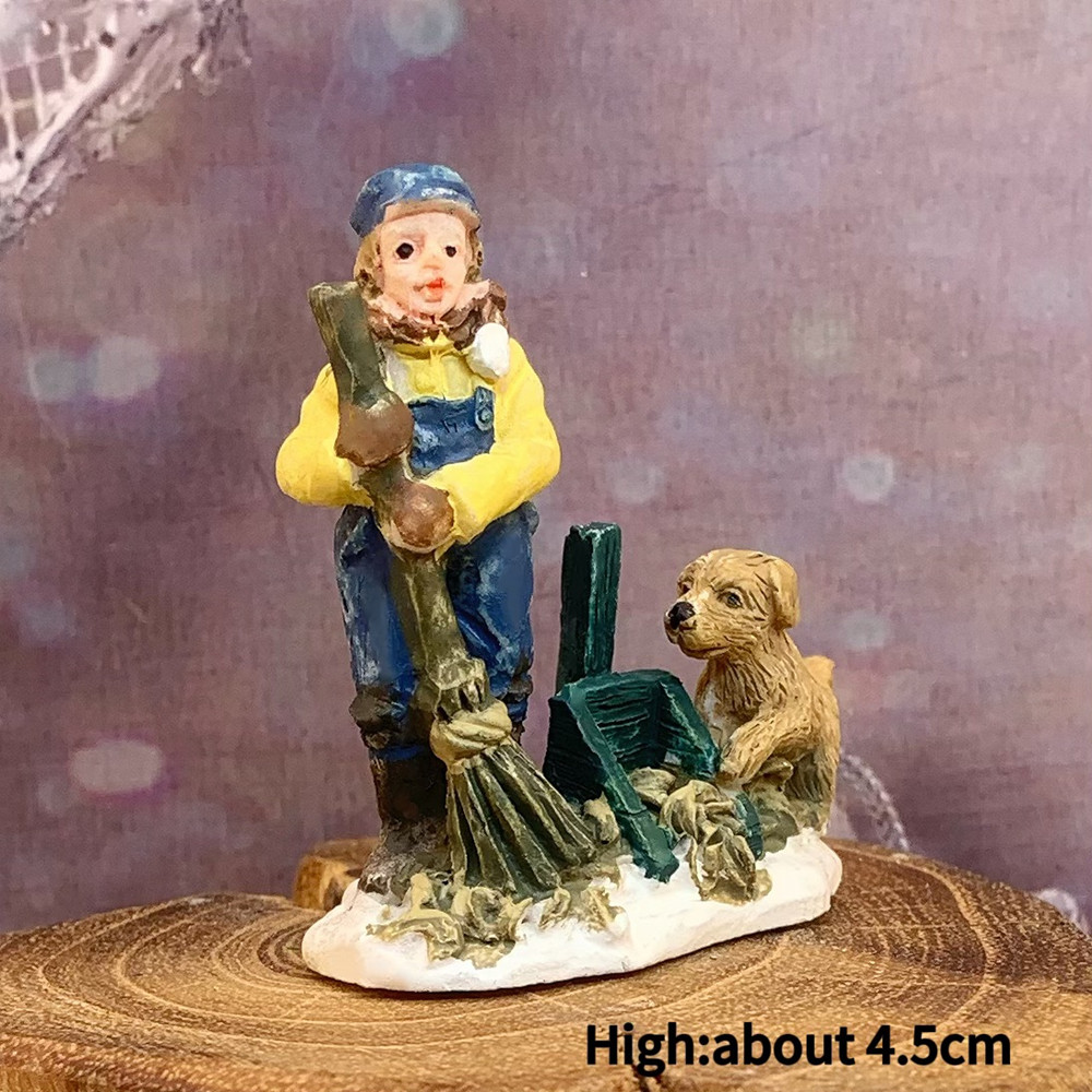 ヴィンテージ風ビクトリア朝の冬の街並みミニ樹脂製フィギュア、 - Vintage Collectible Christmas Ornaments のレビューと価格