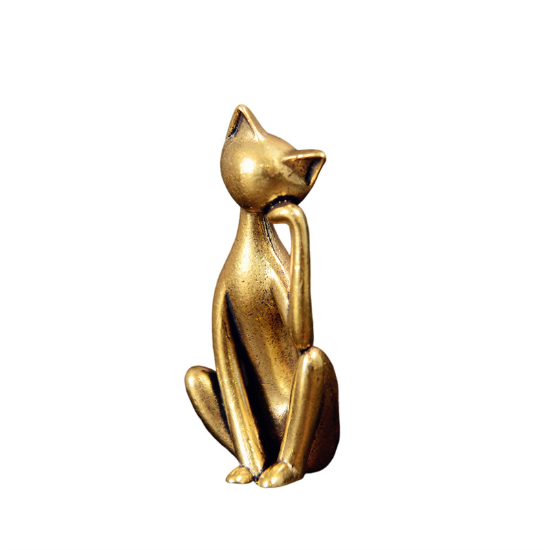瞑想する猫の置物 ヴィンテージ猫のオーナメント 真鍮製動物像 - Vintage Collectible Christmas Ornaments のレビューと価格