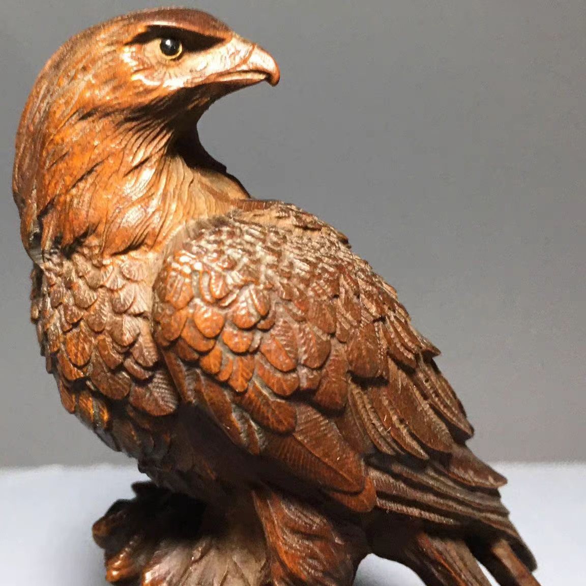 無垢のブナ材で作られた鷹の彫刻装飾品、手作りのヴィンテージ工 - Vintage Collectible Christmas Ornaments のレビューと価格