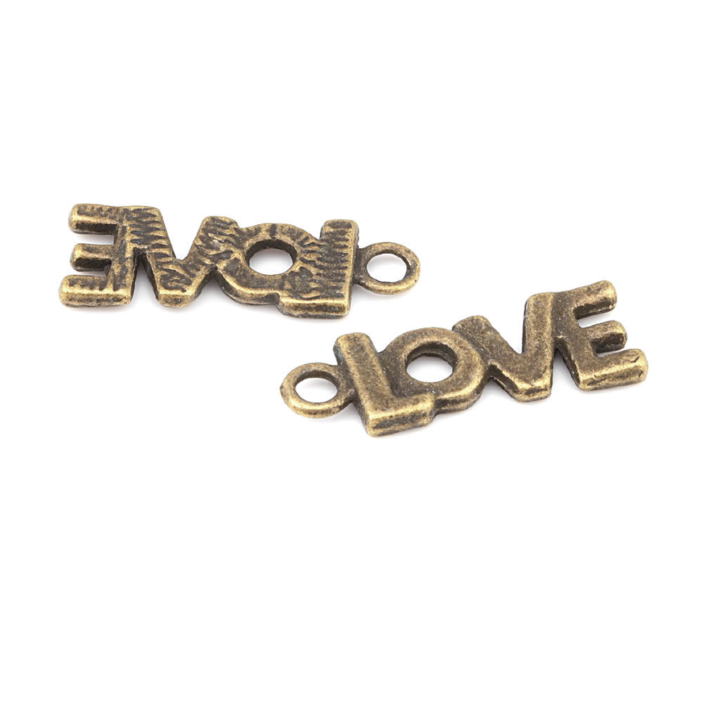 ヴィンテージスタイル亜鉛合金製「LOVE」ハート文字ペンダン - Vintage Collectible Item のレビューと価格