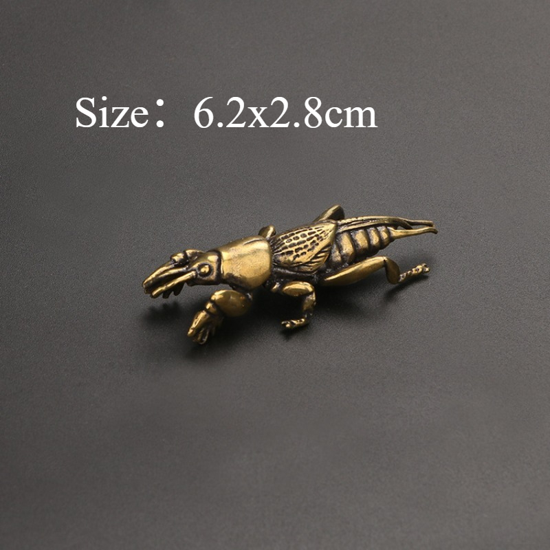 1個の真鍮製彫刻ミニ昆虫ハンドヘルド装飾品ティーペットデスク - Vintage Collectible Christmas Ornaments のレビューと価格