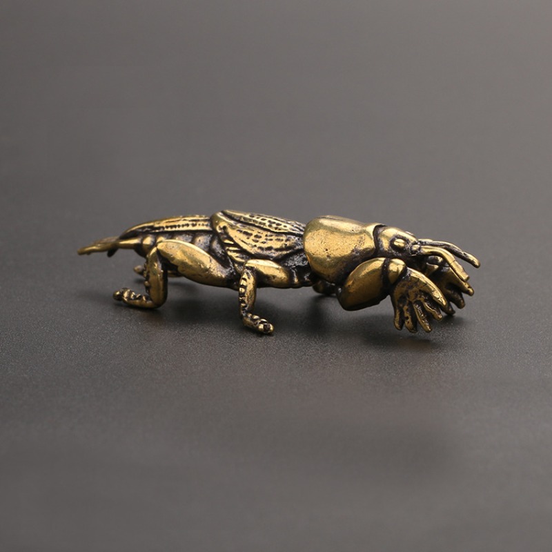 1個の真鍮製彫刻ミニ昆虫ハンドヘルド装飾品ティーペットデスク - Vintage Collectible Christmas Ornaments のレビューと価格