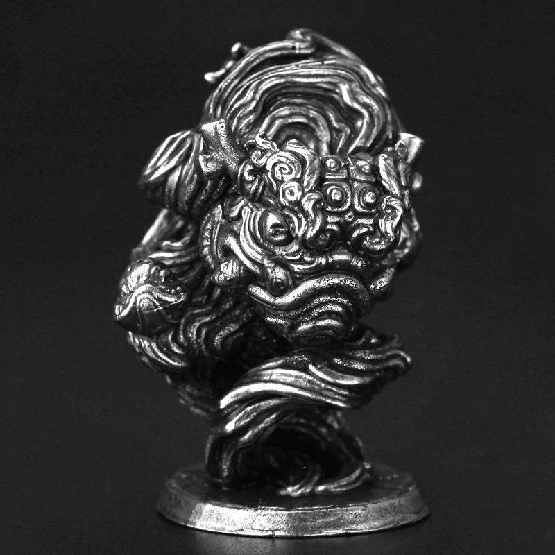 白銅中国獅子戦争ゲームミニチュア置物ヴィンテージデスクトップ - Vintage Collectible Christmas Ornaments のレビューと価格