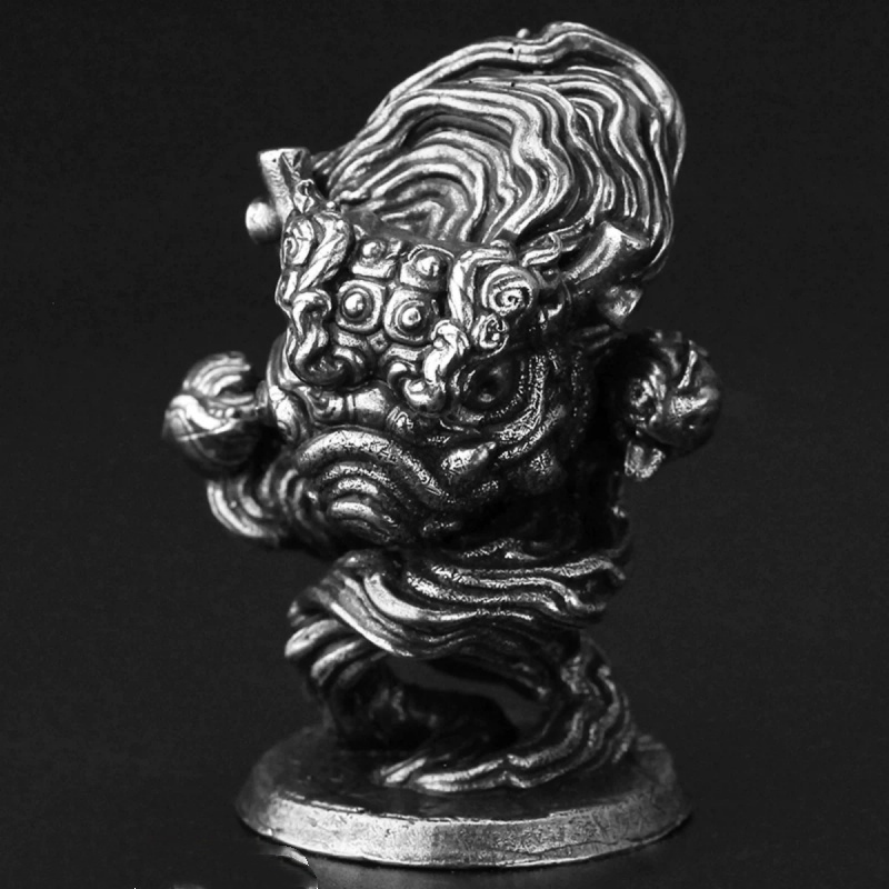 白銅中国獅子戦争ゲームミニチュア置物ヴィンテージデスクトップ - Vintage Collectible Christmas Ornaments のレビューと価格